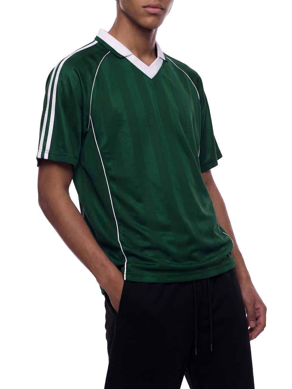 Thumbnail: Shadow Stripe Collared Soccer Jersey