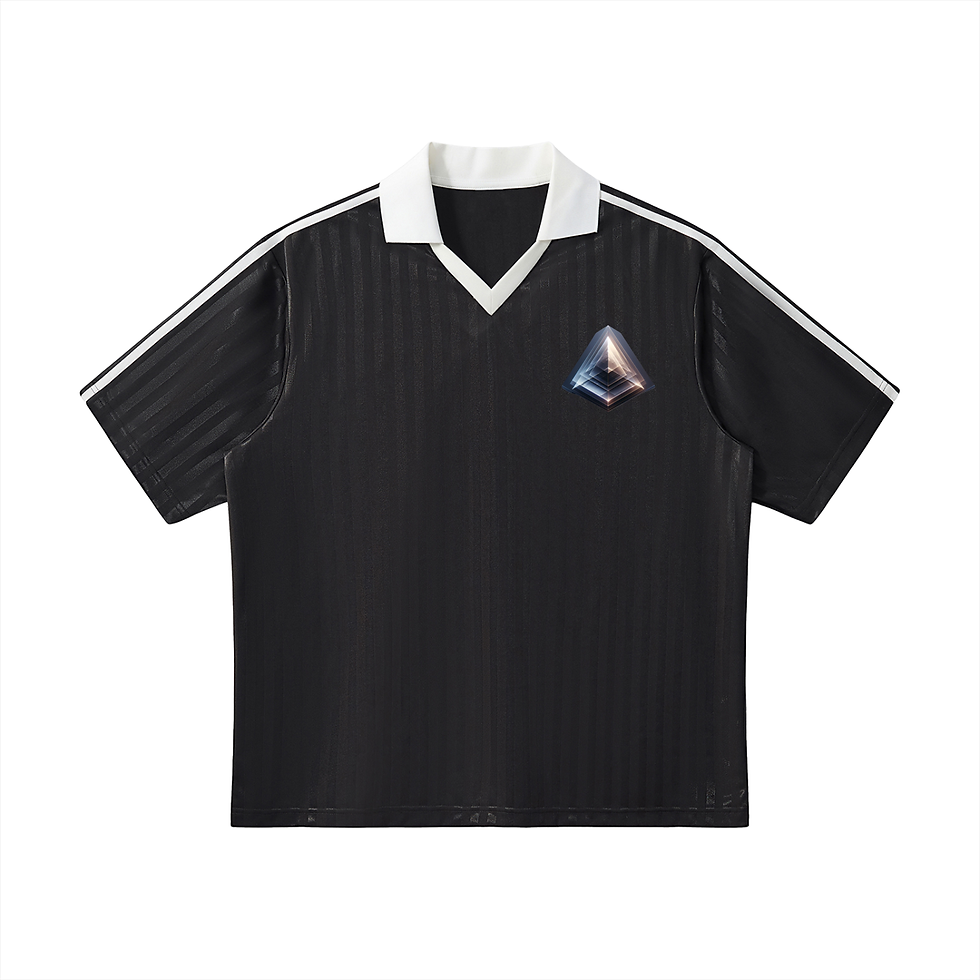 Thumbnail: Contrast Collar Striped Soccer Jersey