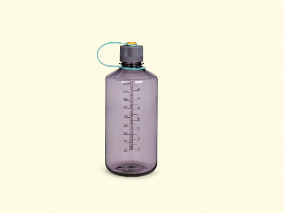 32oz Narrow mouth Nalgene water bottle. My most important accessory.