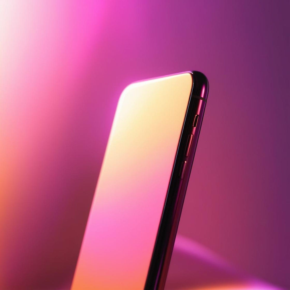 Picture of mobile phone in pink purple and orange.jpg
