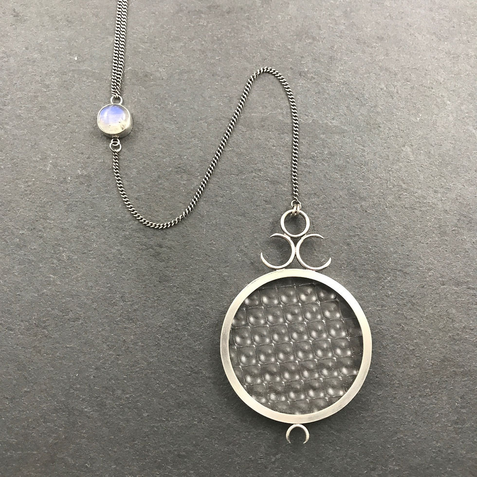 moonstone jewelry monocle by Emily Percival