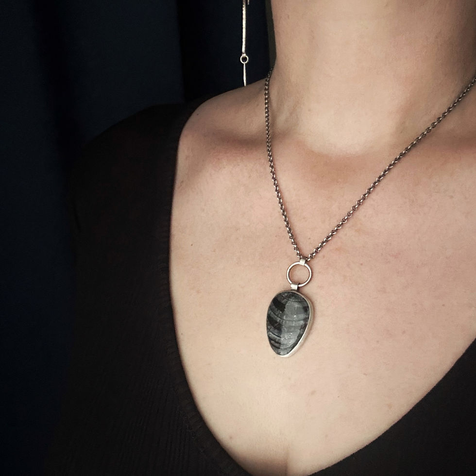 Thumbnail: Orthoceras Fossil Necklace