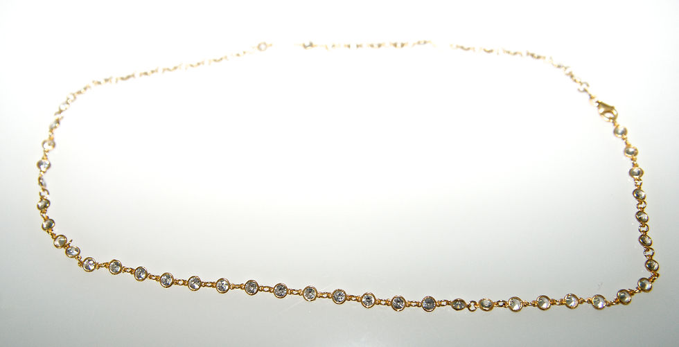 Short Crystal Chain Necklace