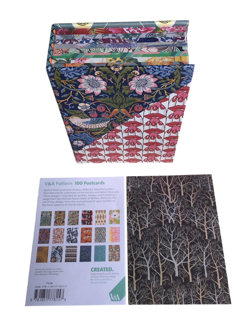 V&A Pattern: 100 postcards in a box