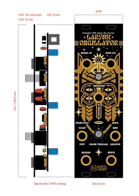 Larynx Oscillator Module with PCB and Control Panel