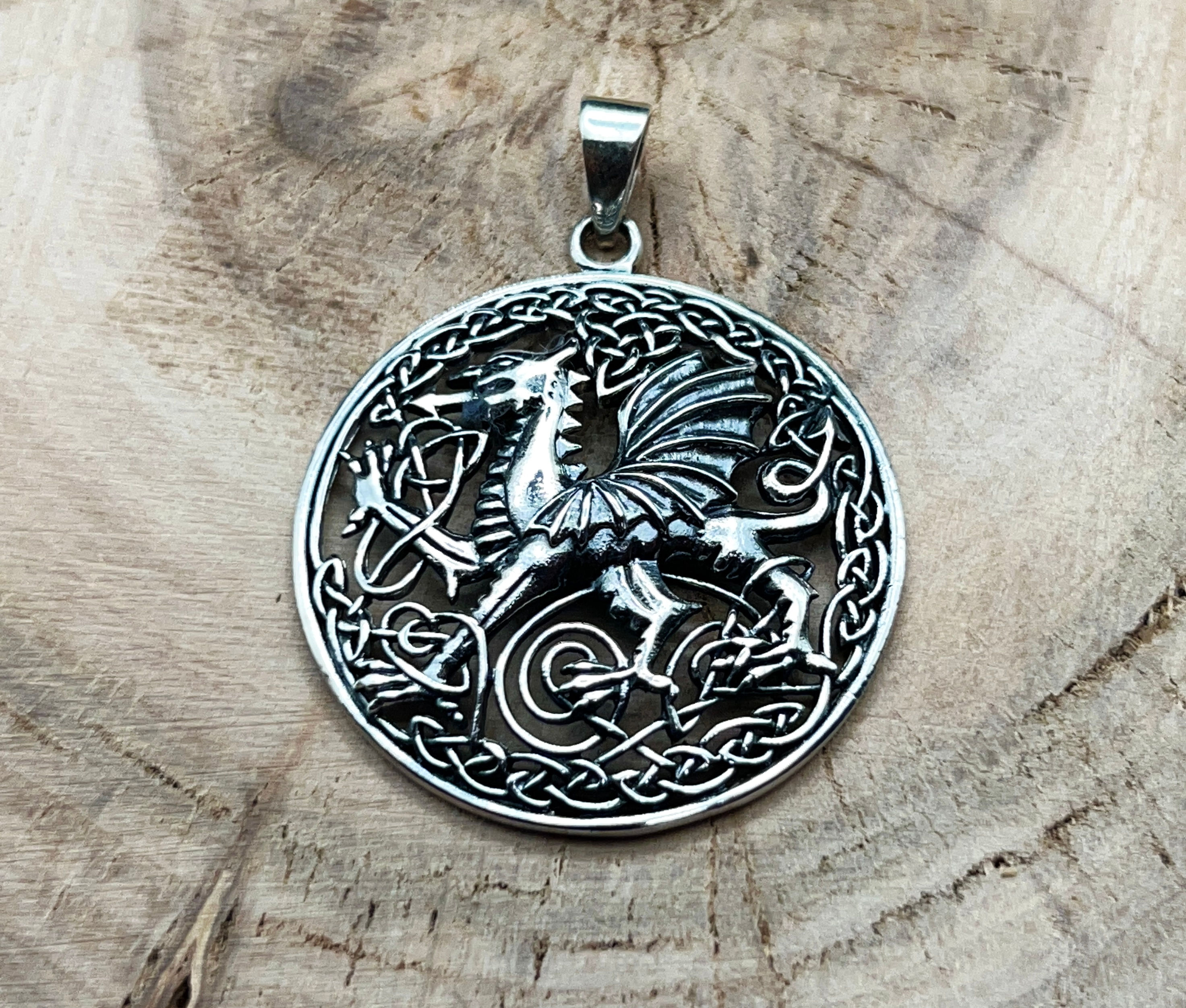 Viking Drache Silberanhänger
