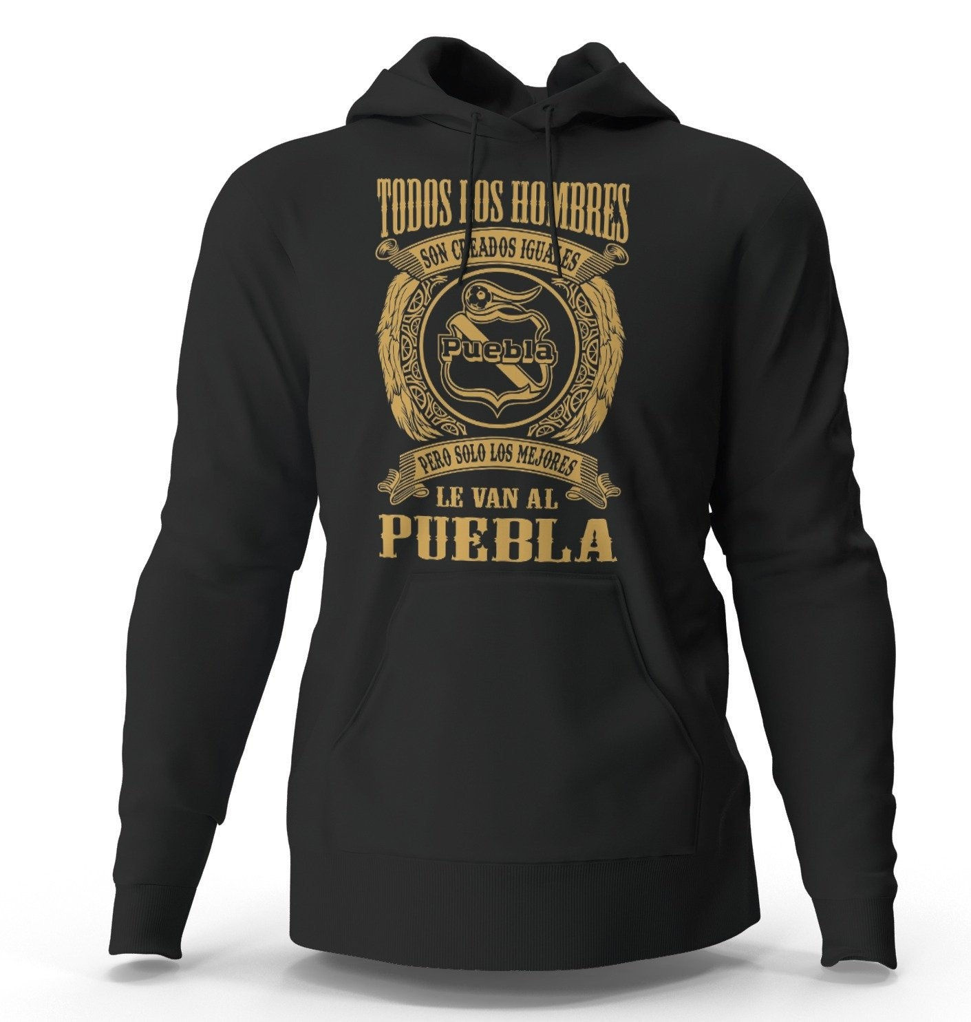 Solo Los Mejores Le Van al Puebla Black Hooded Sweatshirt Hoodie Hoody