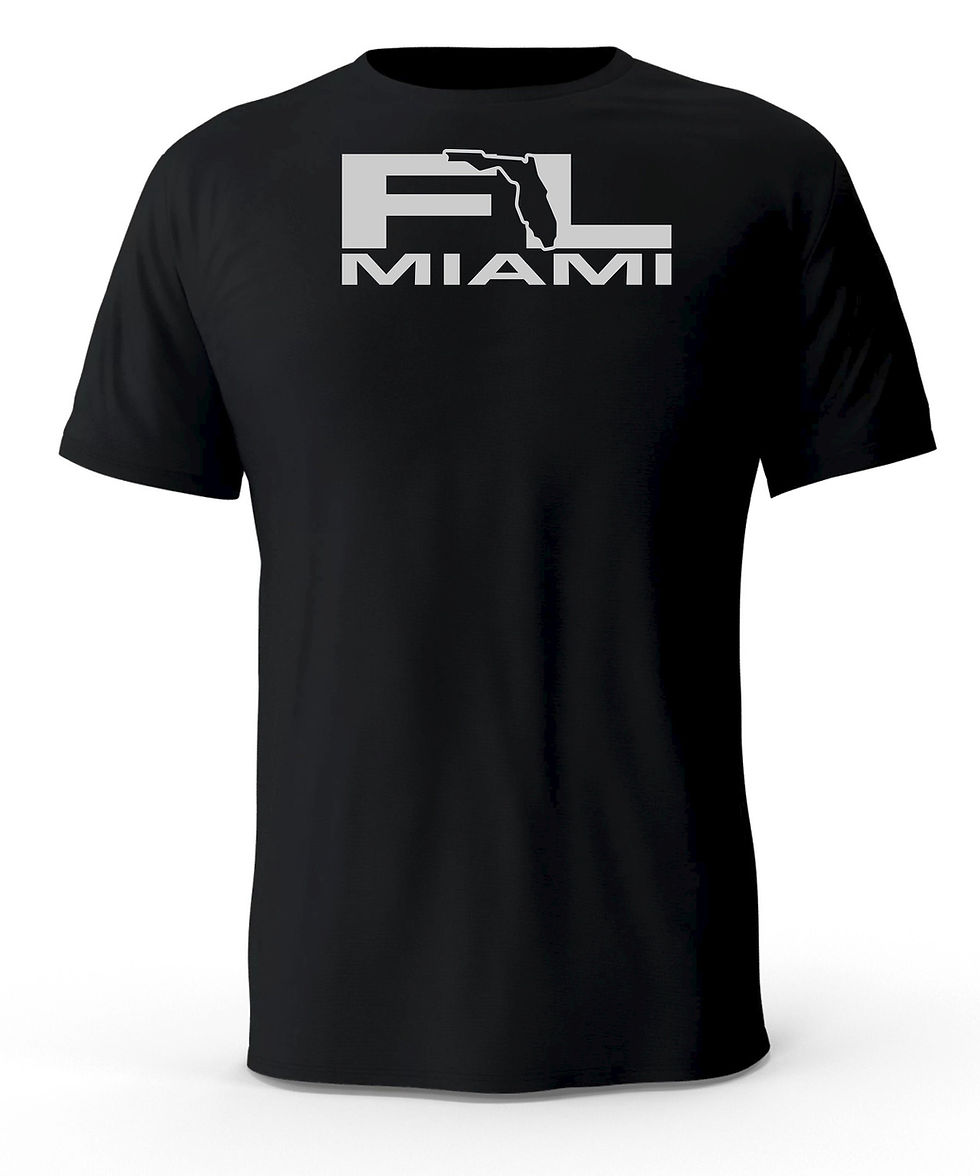 Thumbnail: Miami FL Reflective Logo Black T-Shirt