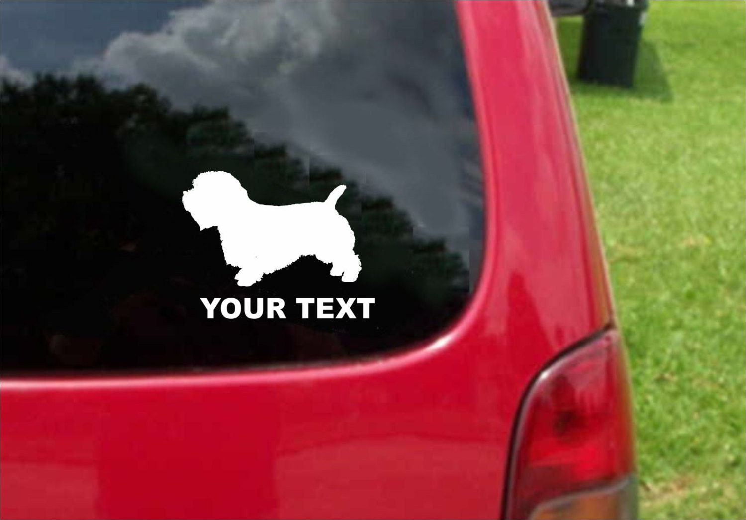 Set (2 Pieces)  Glen of Imaal Terrier Dog  Sticker Decals with custom text 20 Co