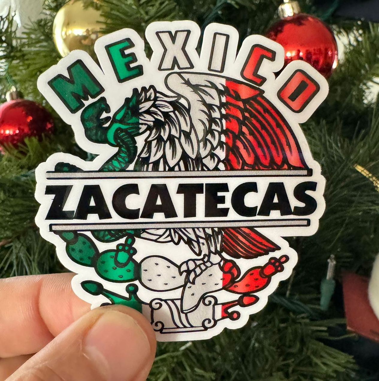 2 Pieces Zacatecas Mexico Eagle Emblem  Decals Stickers Full Color/Weather Proof