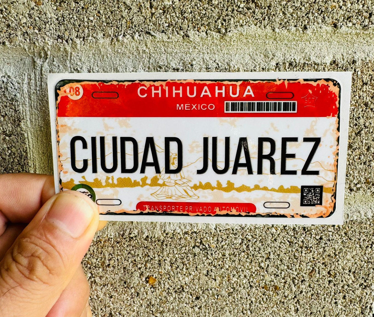 Set of 2 Decorative Ciudad Juarez Chihuahua License Plate Decal Stickers Full Co