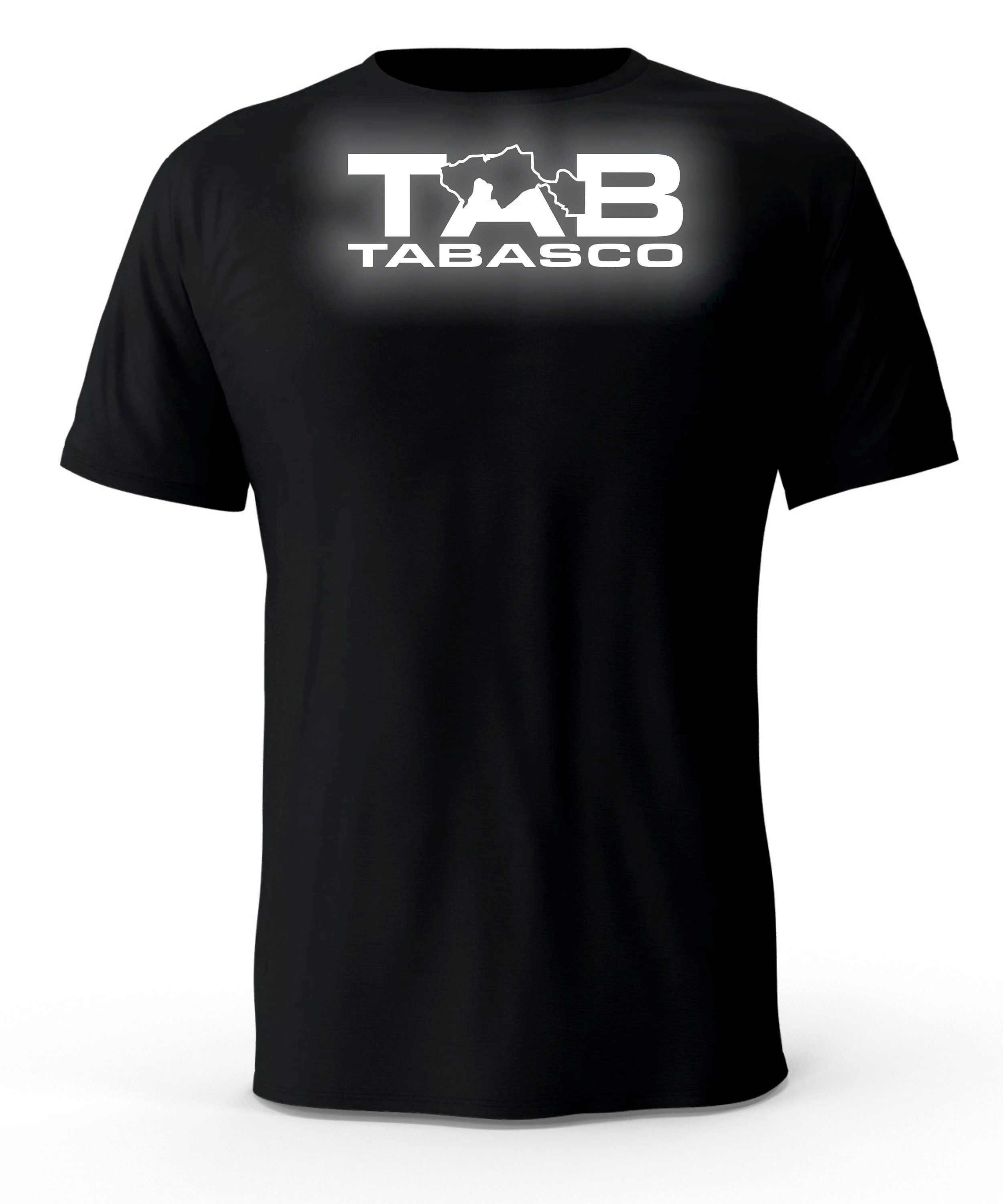 Tabasco Mexico  Reflective Logo Black T-Shirt playera