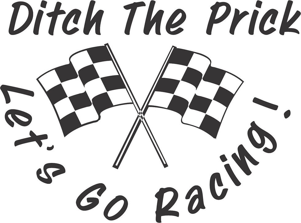 Thumbnail: Set (2 Pieces) Ditch The Prick Lets Go Racing Sticker Decals 20 Colors To Choose