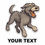 Thumbnail: Set of 2 Irish Wolfhound  Decal Stickers with Free Custom Text - Full Color and 
