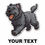 Thumbnail: Set of 2 Bouvier des Flandres Dog Decal Stickers with Free Custom Text - Full Co