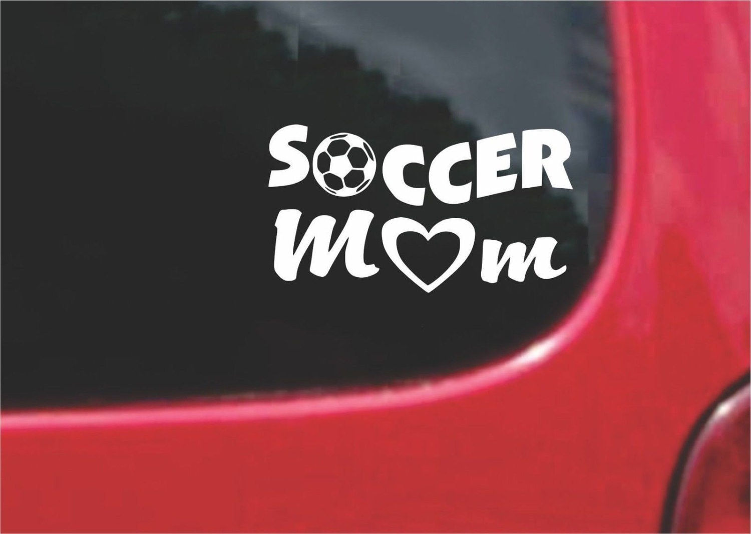 Set (2 Pieces)  Soccer Mom Sticker Decals with custom text 20 Colors To Choose F