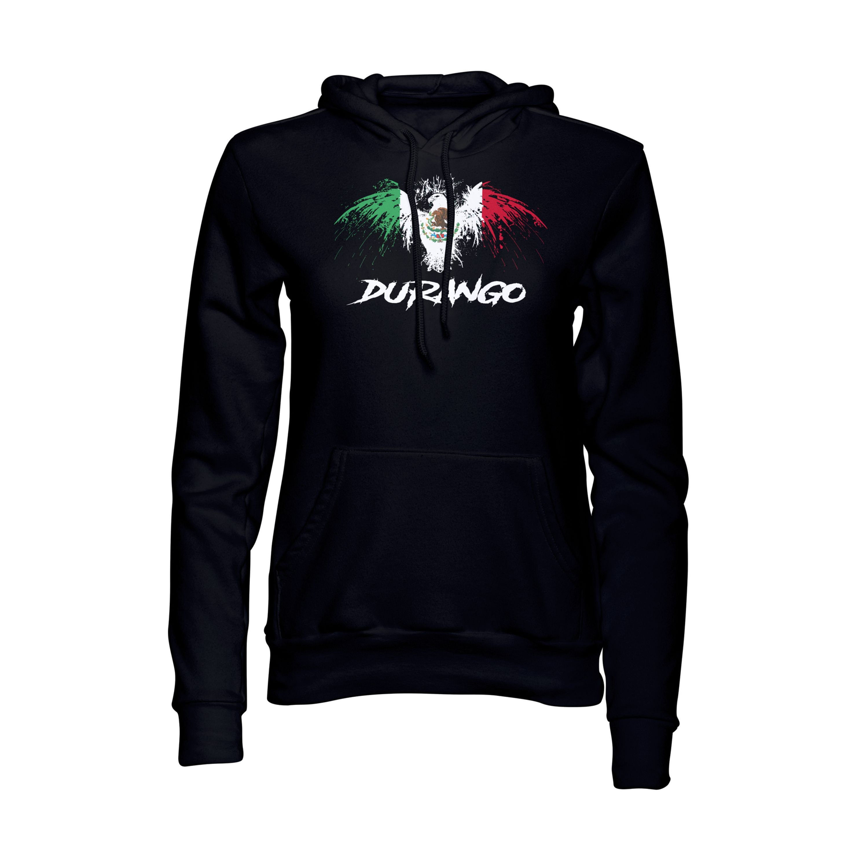 Durango Mexico Eagle Flag Black  Pullover  Hoodie Hoody Sudadera Sweatshirt