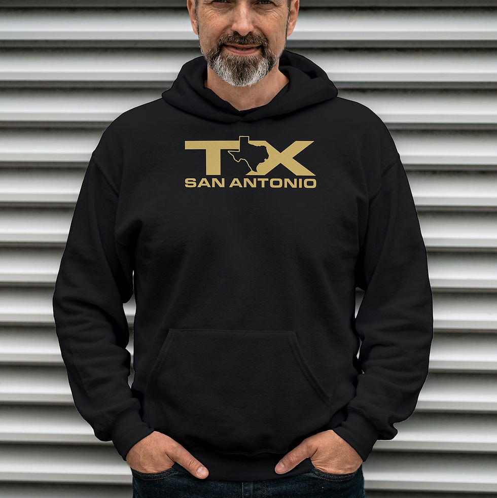 Thumbnail: San Antonio TX Reflective Logo Black Pullover Hooded Hoodie Hoody