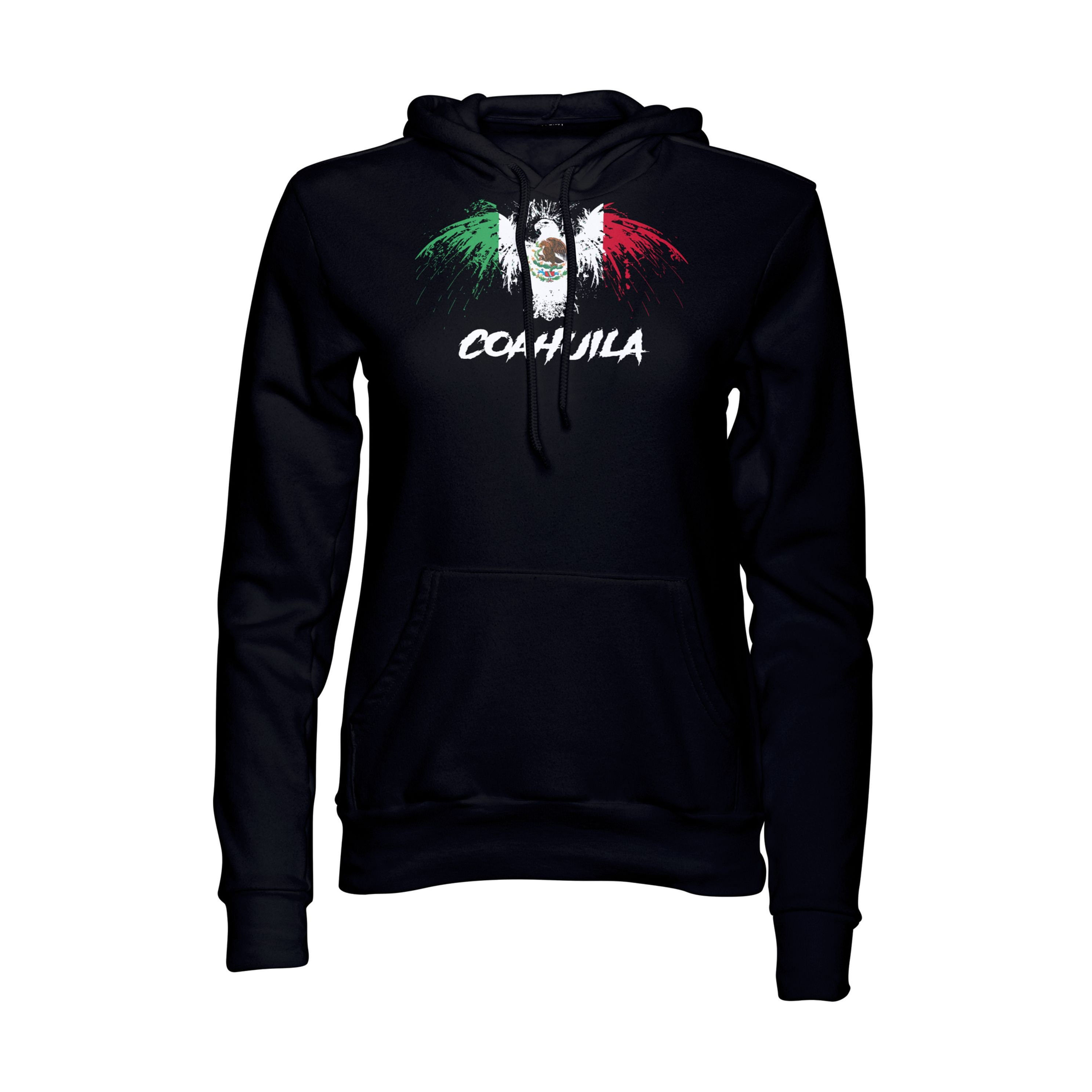 Coahuila Mexico Eagle Flag Black  Pullover  Hoodie Hoody Sudadera Sweatshirt