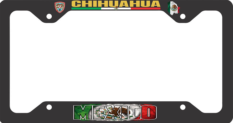 Thumbnail: Chihuahua Mexico Aluminum License Plate Frame Novelty Tag Holder Cover