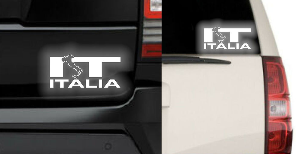 Thumbnail: Italia Italy IT Reflective Sticker Decal