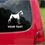 Thumbnail: Set (2 Pieces) Boxer Dog   Sticker Decals with custom text 20 Colors To Choose F