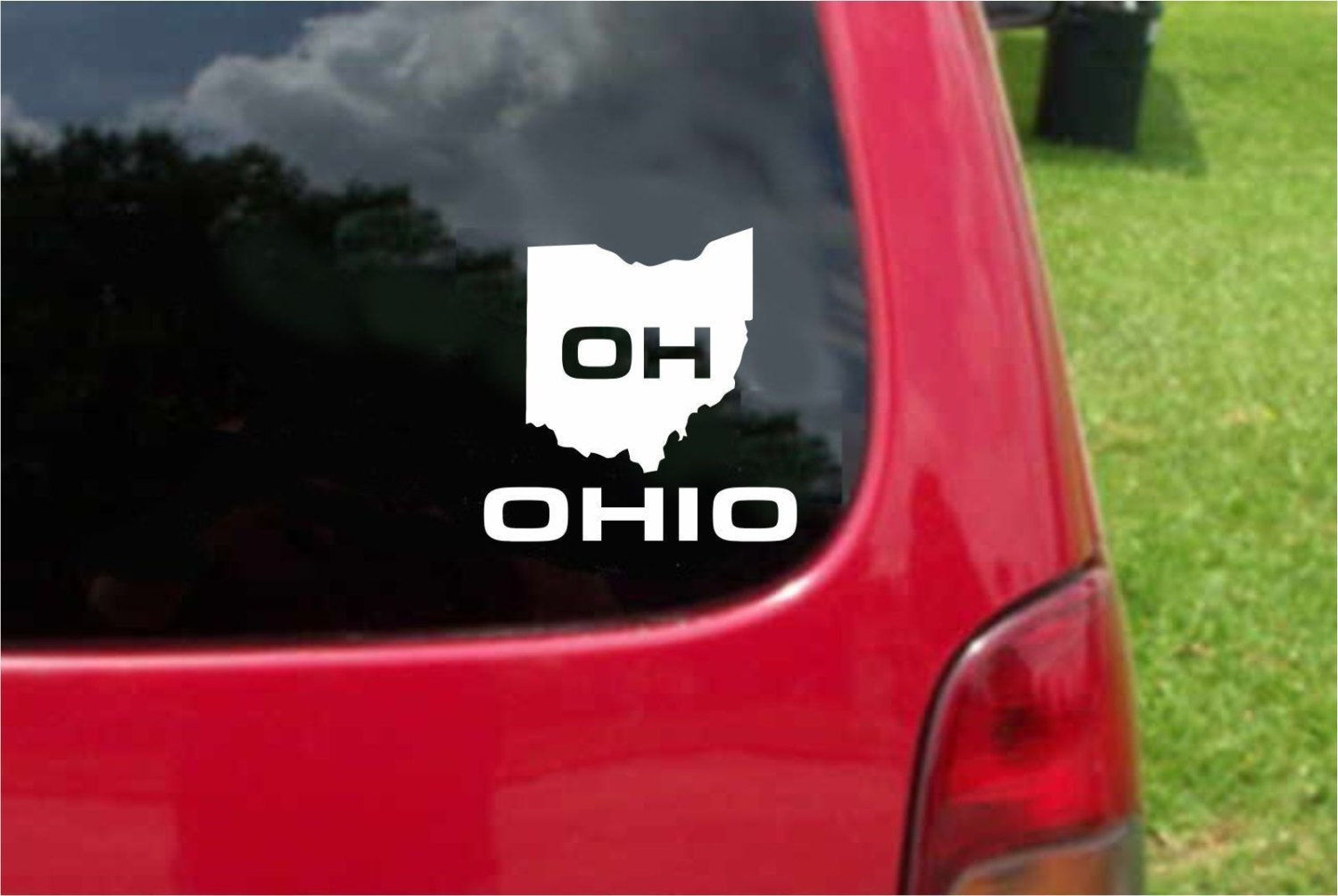 2 Pieces Ohio OH State USA Outline Map Stickers Decals 20 Colors To Choose From.