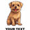 Thumbnail: Set of 2 Norfolk Terrier Dog Decal Stickers with Free Custom Text - Full Color a