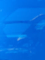 Abstract blue art piece from an art exhibition.