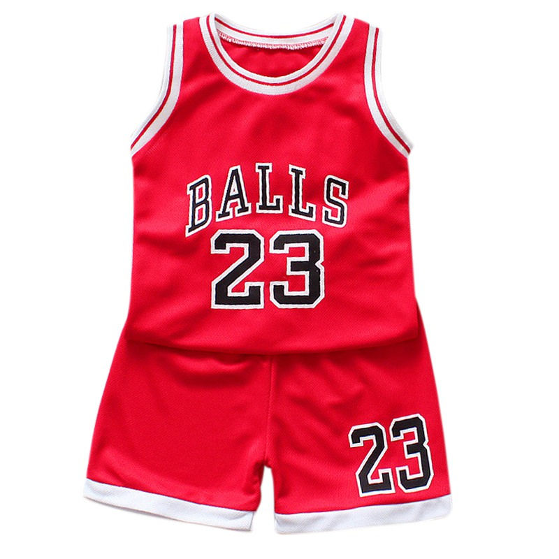 Miniature : 2024 Summer Children Kids Sport Basketball Set Baby Boys Girls Number Letter Ves