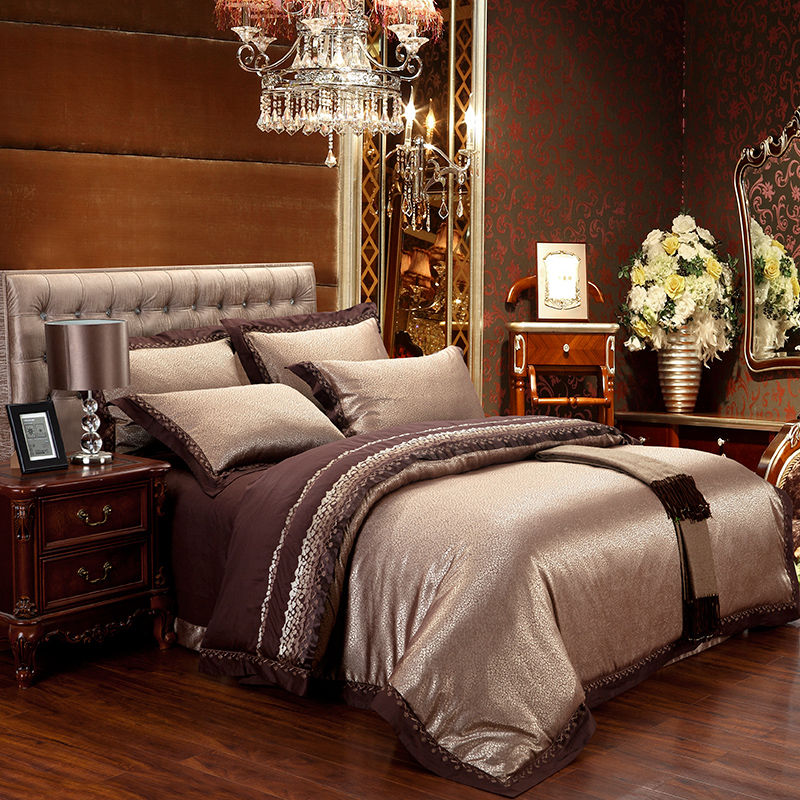 Thumbnail: SHD - LuxeSilk Jacquard Bedding Set