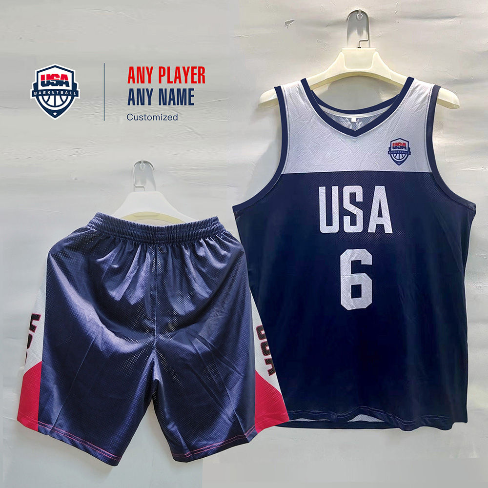 usa basketball jersey 2024 curry Vest and shorts set can be customized for any p