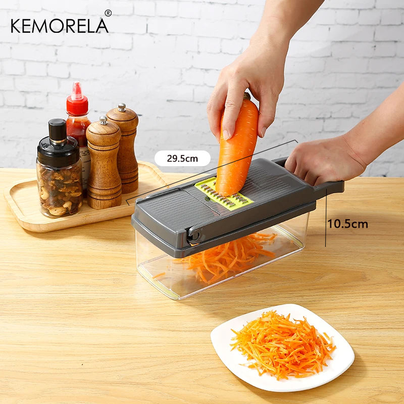 Thumbnail: 14/16 in 1 Multifunctional Vegetable Chopper Onion Chopper Handle Food Grate Foo