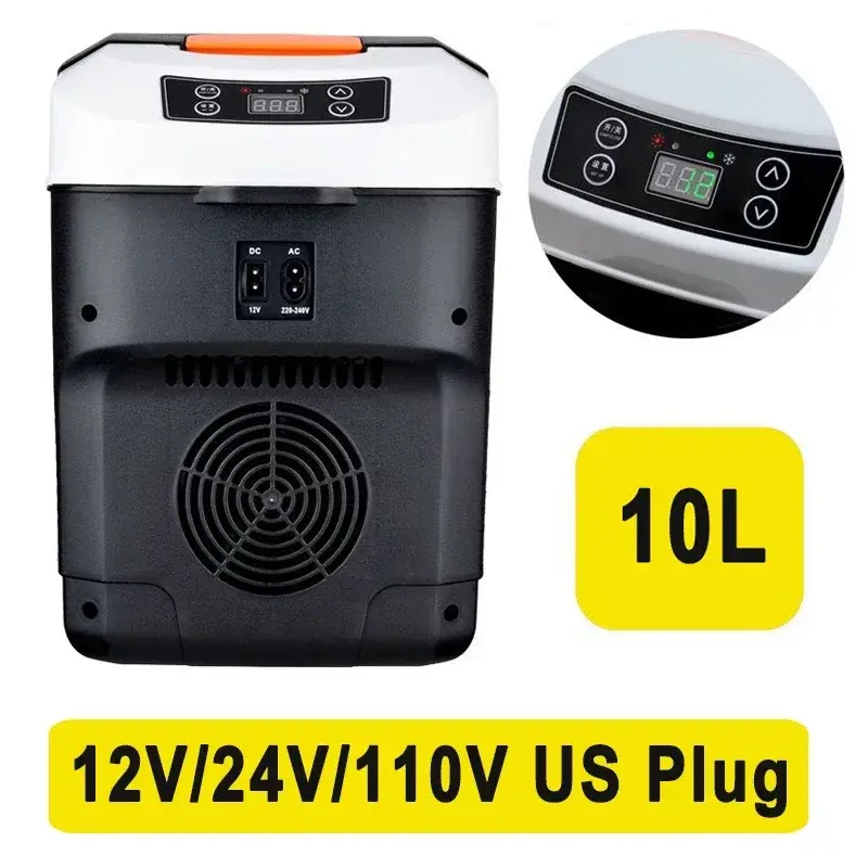 Thumbnail: 10L Car Home Mini Refrigerator Fridges DC12/24V Drinks Cooler Heater Keep Warm F