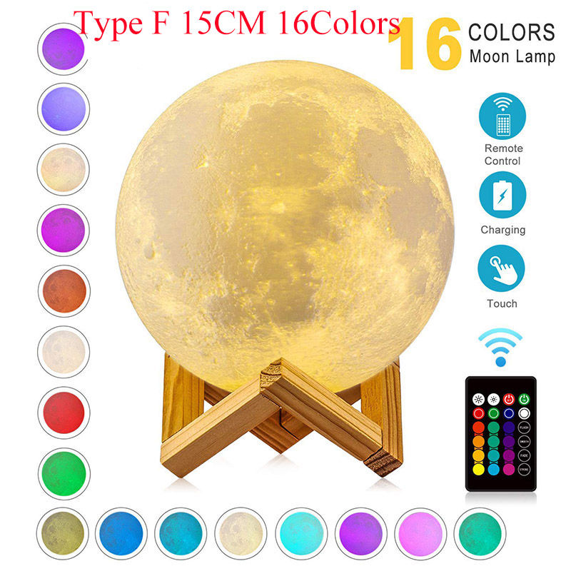 Thumbnail: T30 Levitating Moon Lamp Night Light Floating 3D Printing LED Moon Lamp with Woo