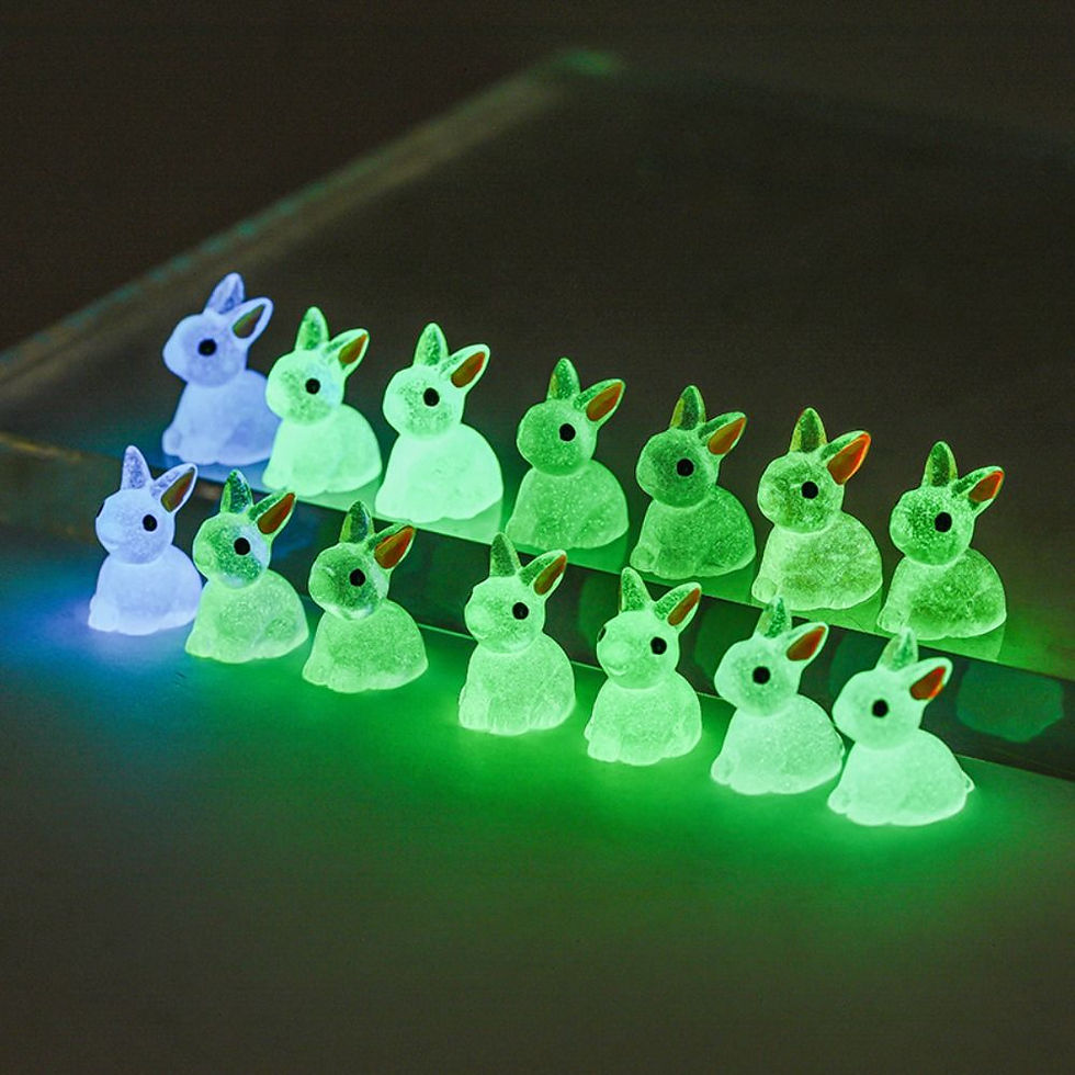 Thumbnail: Cute Luminous Bunnies Microlandscape Mini Rabbit Ornaments Fairy Gardening Minia