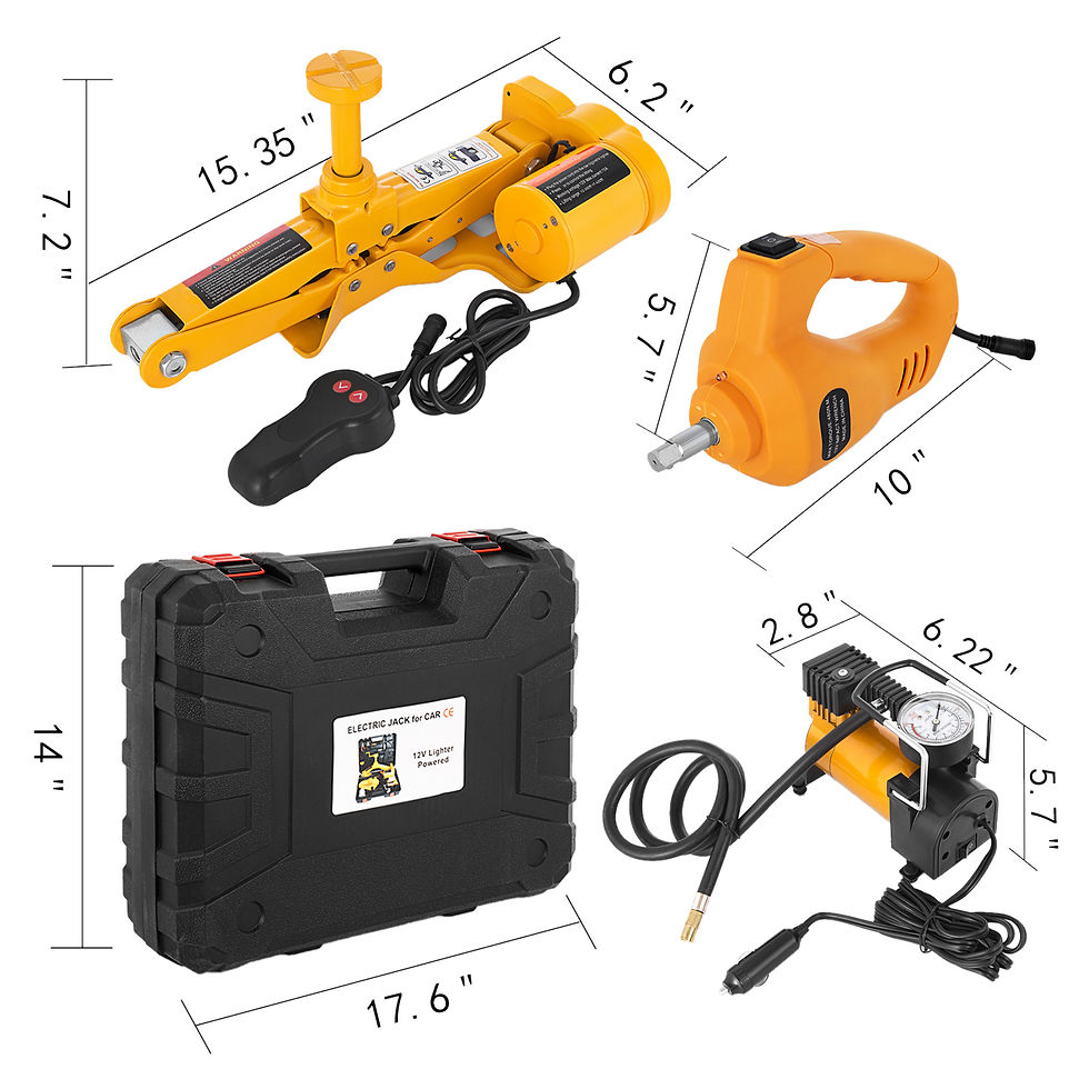Miniature : VEVOR 4-In-1 Electric Car Jack 12V 5 Ton Portable Hydraulic Jack Impact Wrench T