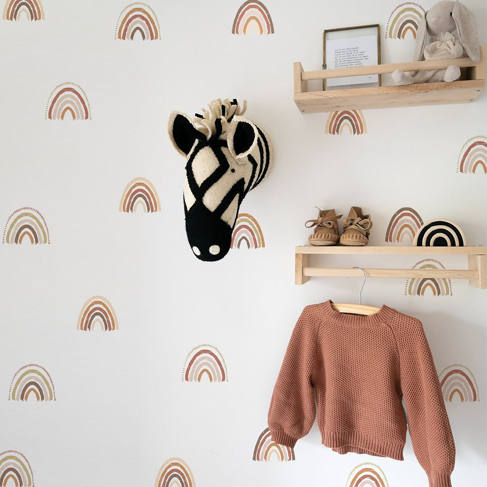 Thumbnail: SHD - Rainbow Wallpaper On The Wall Stickers For Children's Room Ornaments Baby 
