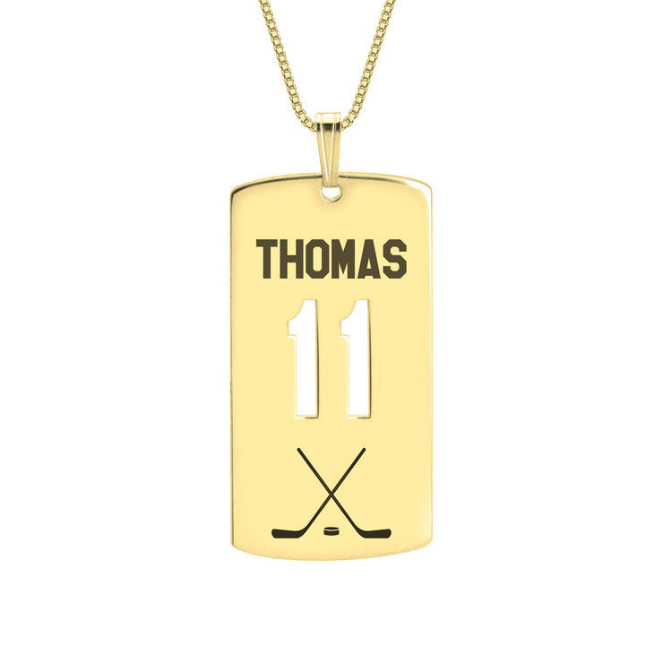 Thumbnail: Personalized Dog Tag Sport Necklace