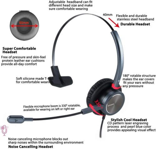 Thumbnail: Free Hand Talking Headset with Microphone & Earphone, For Both Phone & Computer