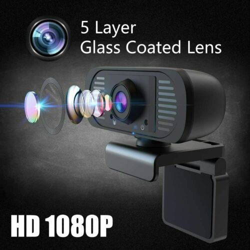 Miniature : Camera + Microphone WebCam,1080P HD & Noise Cancel for PC & Laptop Video Talk