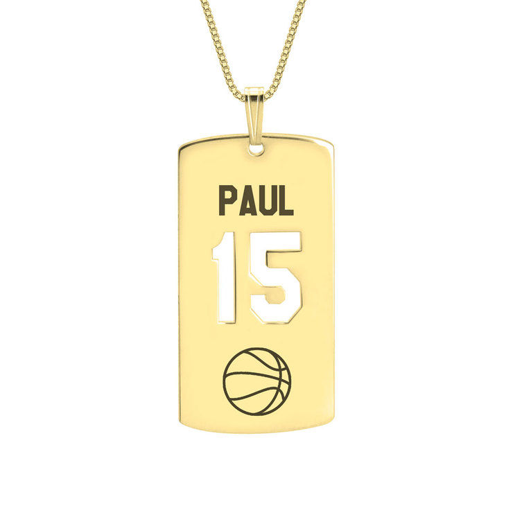 Thumbnail: Personalized Dog Tag Sport Necklace