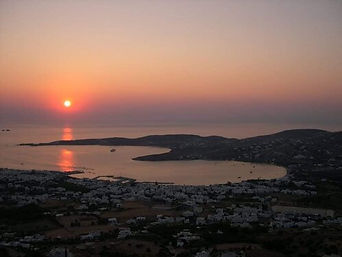 Parikia bay sunset