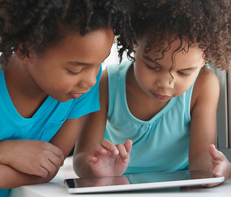 Two Friends with a Tablet