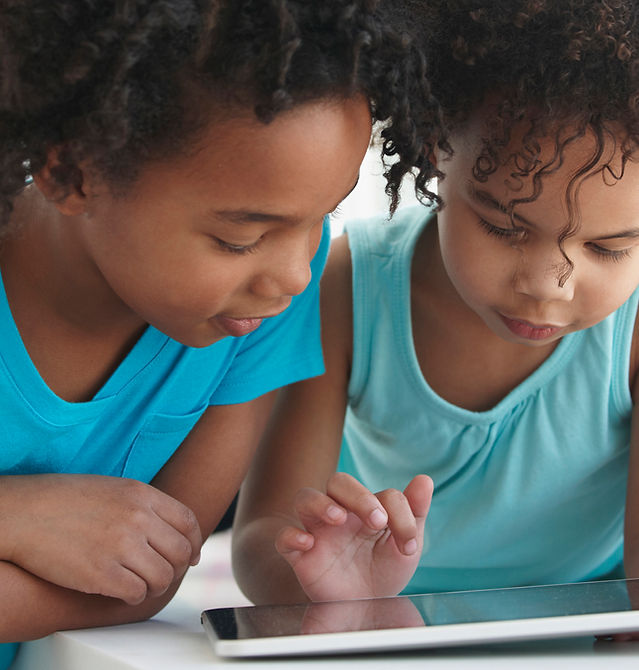 Two Friends with a Tablet