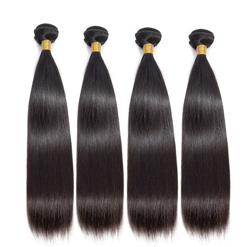 Thumbnail: Bos Brazilian Natural Black Virgin Human Hair Bundles, 150% Density, 12A 