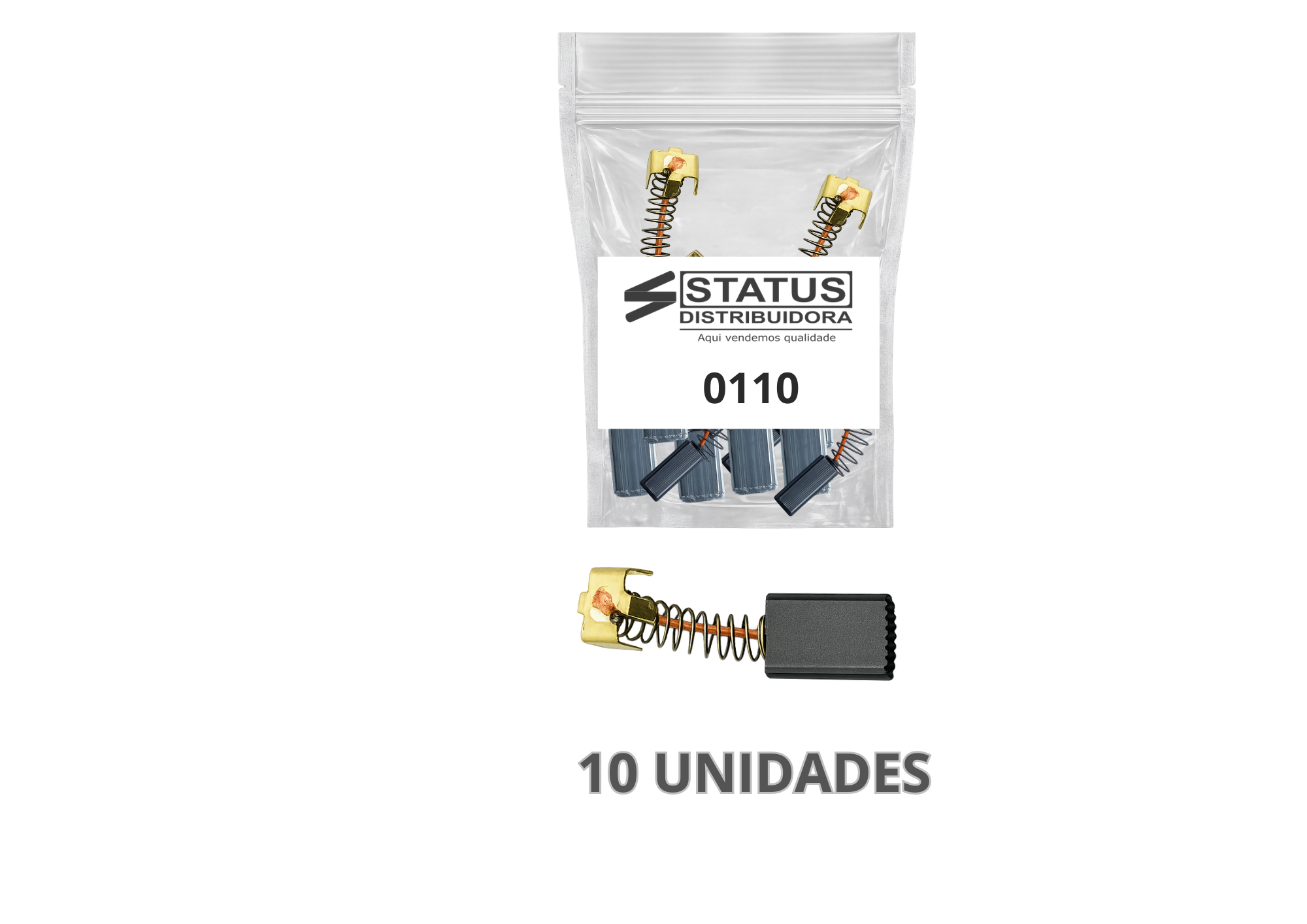 ESCOVA DE CARVÃO (10 UNIDADES)