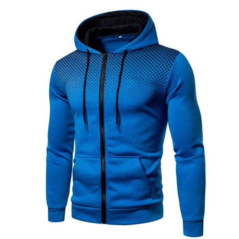 Thumbnail: Men’s Zip-Up Polka Dot Hoodie
