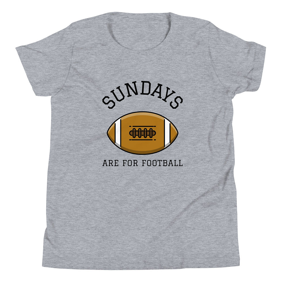 Thumbnail: Sundays Are For Football Youth T-Shirt