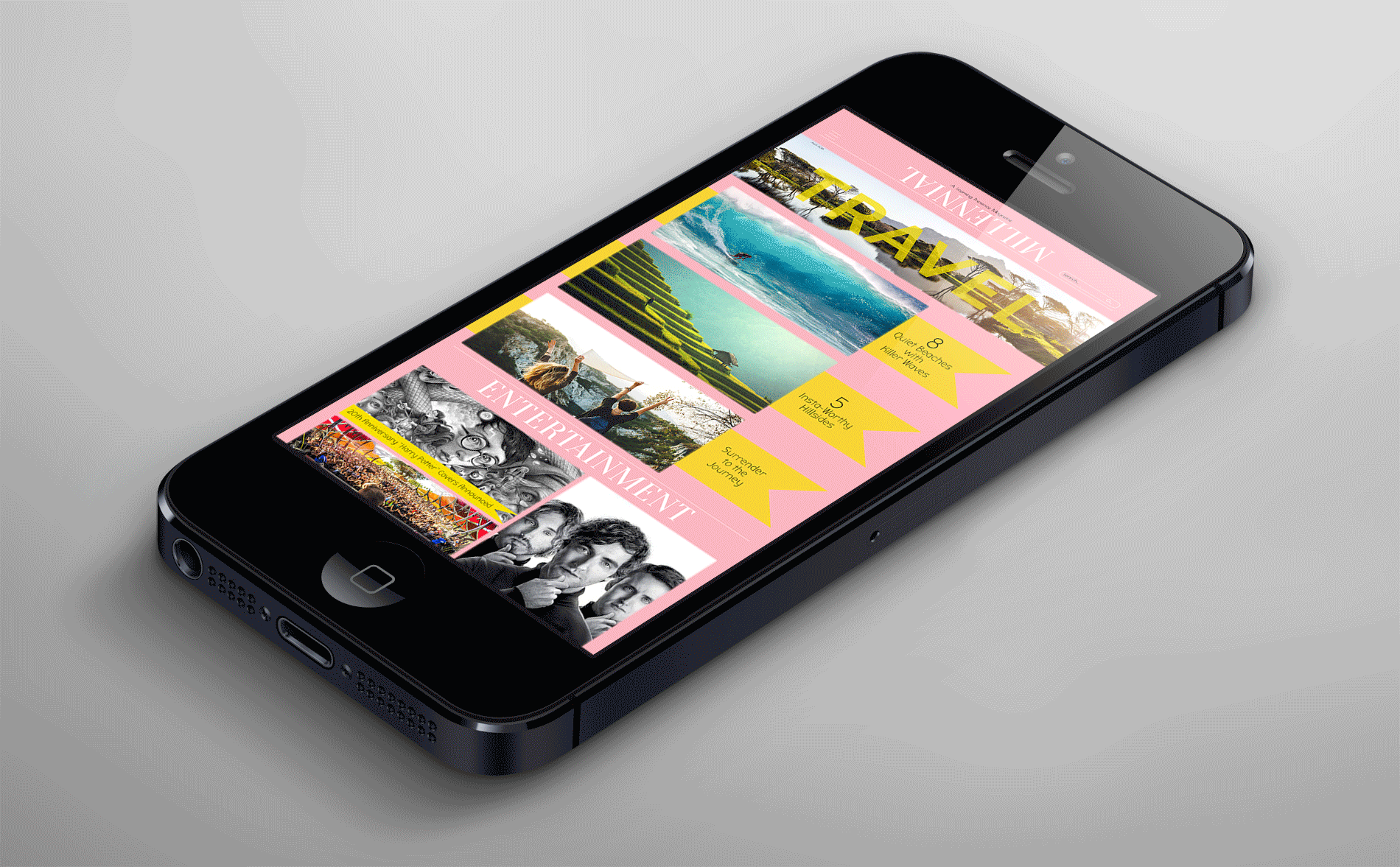 Scrolling Mobile Site Mockup